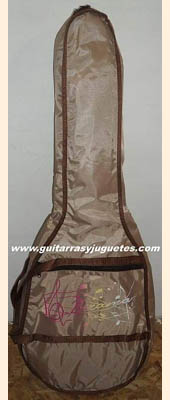 funda de requinto color dorado con notas